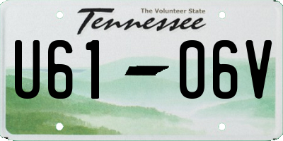 TN license plate U6106V