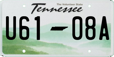 TN license plate U6108A