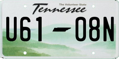 TN license plate U6108N