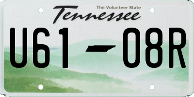 TN license plate U6108R