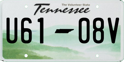 TN license plate U6108V