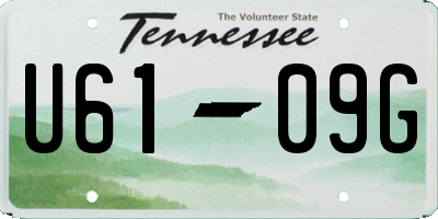 TN license plate U6109G