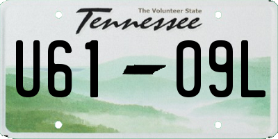 TN license plate U6109L