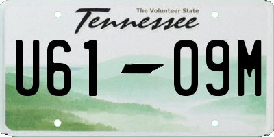 TN license plate U6109M