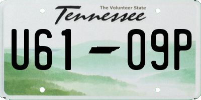 TN license plate U6109P