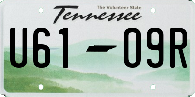 TN license plate U6109R