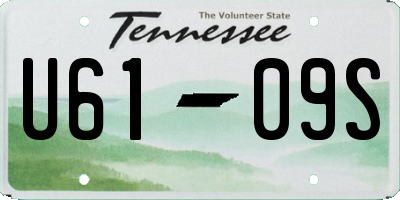 TN license plate U6109S