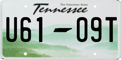 TN license plate U6109T