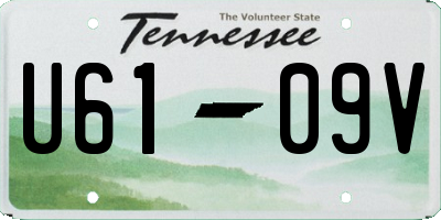 TN license plate U6109V