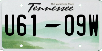 TN license plate U6109W