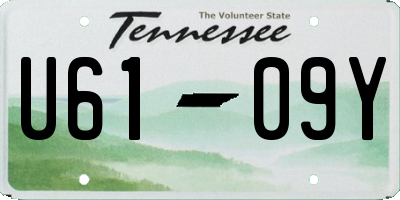 TN license plate U6109Y