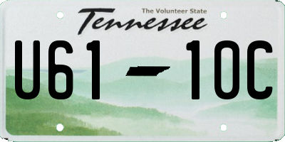 TN license plate U6110C