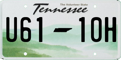 TN license plate U6110H