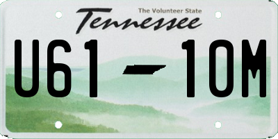 TN license plate U6110M