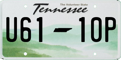 TN license plate U6110P