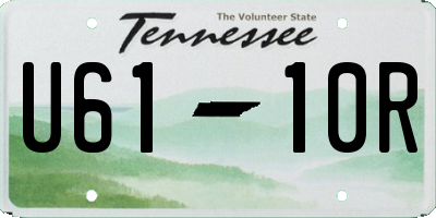 TN license plate U6110R