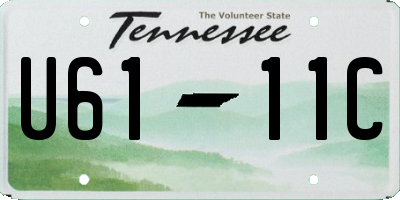 TN license plate U6111C