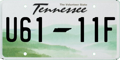 TN license plate U6111F
