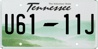 TN license plate U6111J