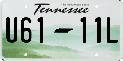 TN license plate U6111L