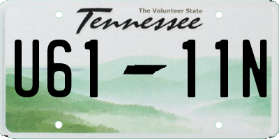 TN license plate U6111N