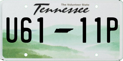 TN license plate U6111P