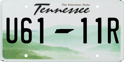 TN license plate U6111R