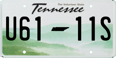TN license plate U6111S