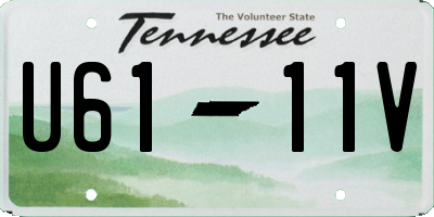 TN license plate U6111V