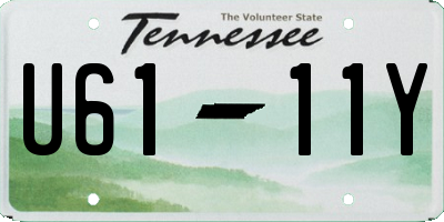 TN license plate U6111Y
