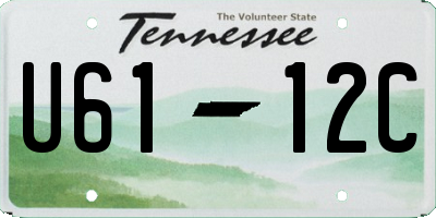 TN license plate U6112C