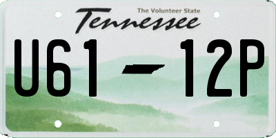 TN license plate U6112P