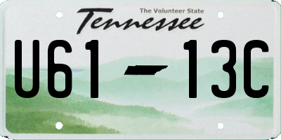TN license plate U6113C
