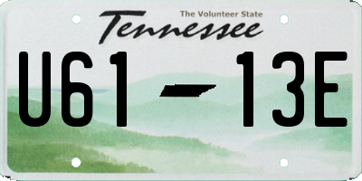 TN license plate U6113E