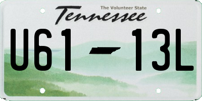 TN license plate U6113L