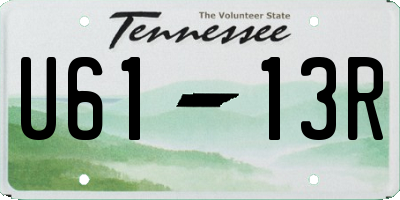 TN license plate U6113R