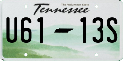 TN license plate U6113S