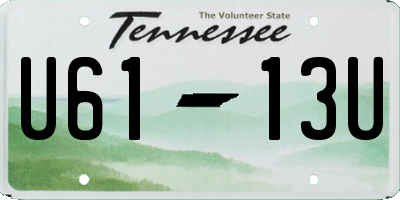 TN license plate U6113U