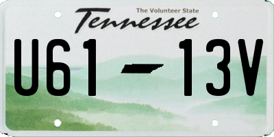 TN license plate U6113V