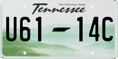 TN license plate U6114C
