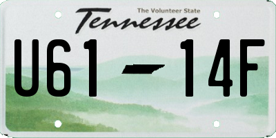 TN license plate U6114F