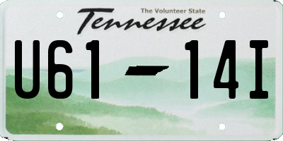 TN license plate U6114I