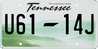 TN license plate U6114J