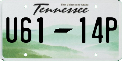 TN license plate U6114P
