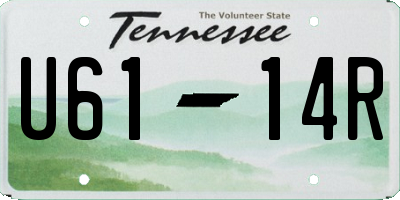 TN license plate U6114R