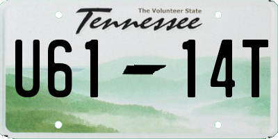 TN license plate U6114T