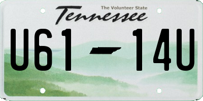 TN license plate U6114U