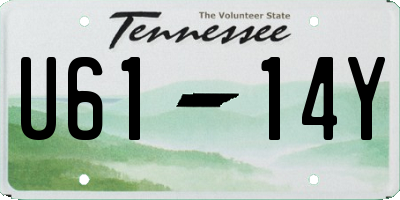 TN license plate U6114Y
