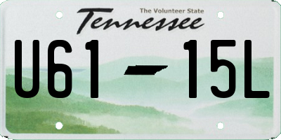 TN license plate U6115L