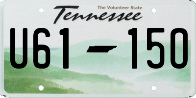 TN license plate U6115O